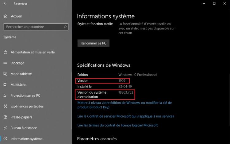 Comment savoir si j'ai installé la dernière version de Windows 10 ?